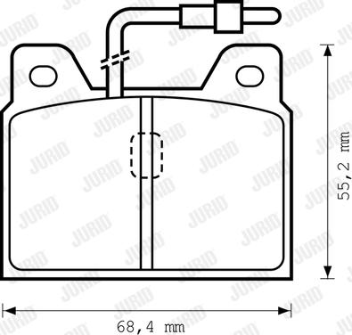 Jurid 571218D - Гальмівні колодки, дискові гальма autozip.com.ua