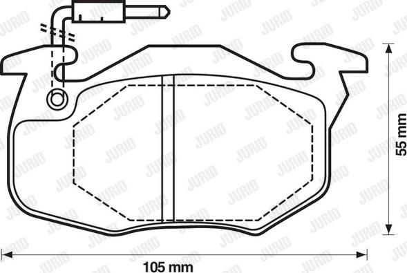 Jurid 571743D - Гальмівні колодки, дискові гальма autozip.com.ua