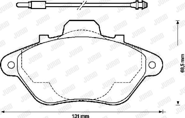 Jurid 571752J - Гальмівні колодки, дискові гальма autozip.com.ua