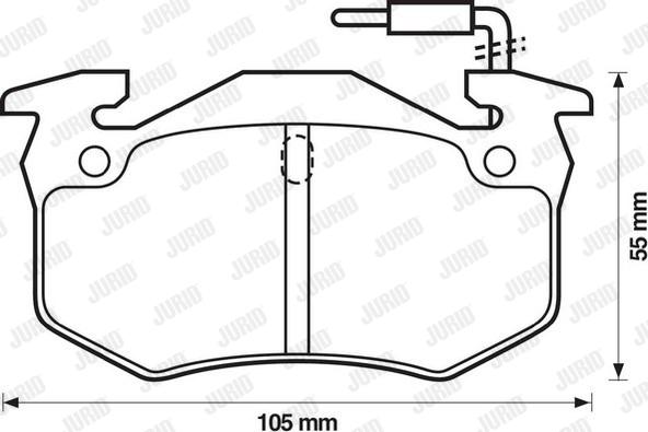 Jurid 571734J - Гальмівні колодки, дискові гальма autozip.com.ua