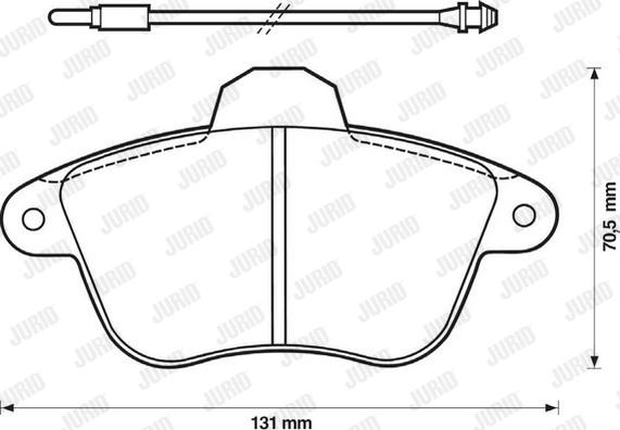 Jurid 571733J - Гальмівні колодки, дискові гальма autozip.com.ua