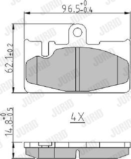 Jurid 573954J - Гальмівні колодки, дискові гальма autozip.com.ua