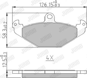 Jurid 573955J - Гальмівні колодки, дискові гальма autozip.com.ua