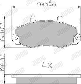 Jurid 573950J - Гальмівні колодки, дискові гальма autozip.com.ua