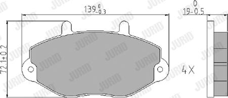 Jurid 573951J - Гальмівні колодки, дискові гальма autozip.com.ua
