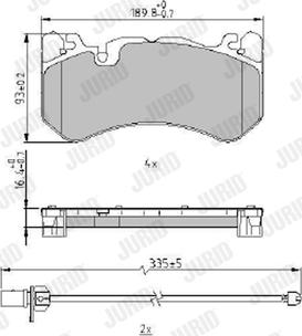 Jurid 573969J - Гальмівні колодки, дискові гальма autozip.com.ua