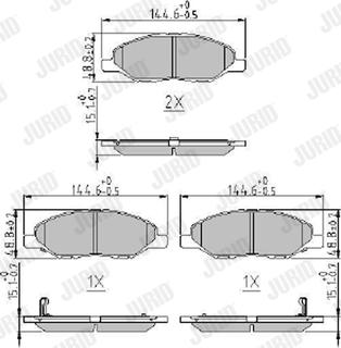 Jurid 573967J - Гальмівні колодки, дискові гальма autozip.com.ua