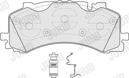 Jurid 573902J - Гальмівні колодки, дискові гальма autozip.com.ua