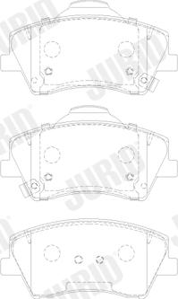 Jurid 573911J - Гальмівні колодки, дискові гальма autozip.com.ua