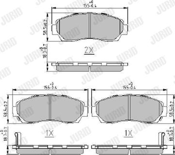 Jurid 573913J - Гальмівні колодки, дискові гальма autozip.com.ua