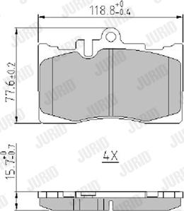 Jurid 573935J - Гальмівні колодки, дискові гальма autozip.com.ua