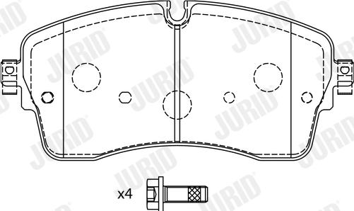 Jurid 573927J - Гальмівні колодки, дискові гальма autozip.com.ua