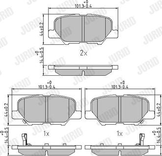 Jurid 573442J - Гальмівні колодки, дискові гальма autozip.com.ua