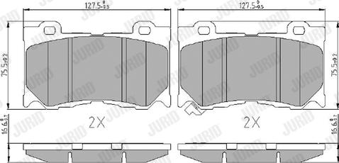 Jurid 573453J - Гальмівні колодки, дискові гальма autozip.com.ua