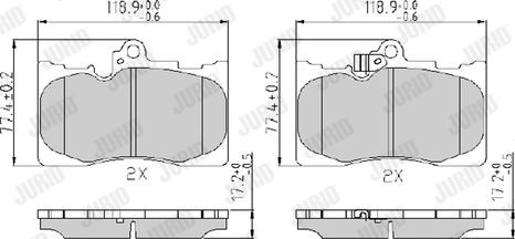 Jurid 573413J - Гальмівні колодки, дискові гальма autozip.com.ua