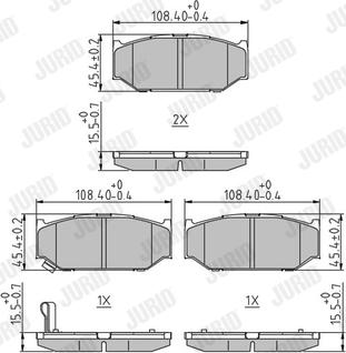 Jurid 573417J - Гальмівні колодки, дискові гальма autozip.com.ua