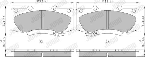 Jurid 573435J - Гальмівні колодки, дискові гальма autozip.com.ua