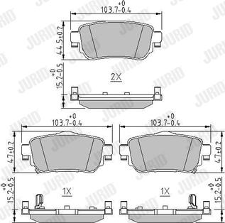 Jurid 573658J - Гальмівні колодки, дискові гальма autozip.com.ua