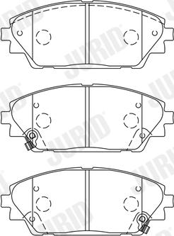 Jurid 573611J - Гальмівні колодки, дискові гальма autozip.com.ua