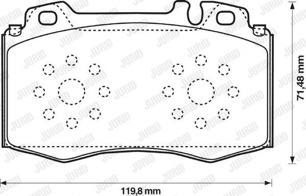 Jurid 573092JC - Гальмівні колодки, дискові гальма autozip.com.ua