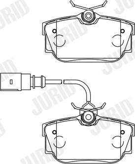 Jurid 573049J - Гальмівні колодки, дискові гальма autozip.com.ua