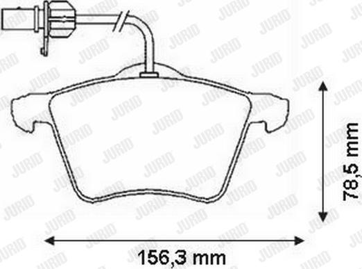 Jurid 573206J - Гальмівні колодки, дискові гальма autozip.com.ua