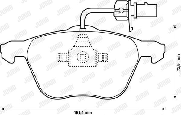 Jurid 573047J - Гальмівні колодки, дискові гальма autozip.com.ua