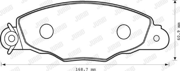 Jurid 573057J - Гальмівні колодки, дискові гальма autozip.com.ua