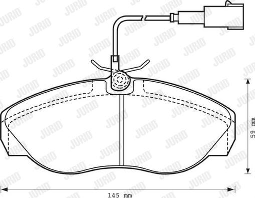 Jurid 573060J - Гальмівні колодки, дискові гальма autozip.com.ua