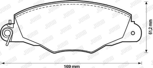 Jurid 573004J - Гальмівні колодки, дискові гальма autozip.com.ua