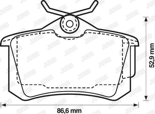 Jurid 573005J - Гальмівні колодки, дискові гальма autozip.com.ua