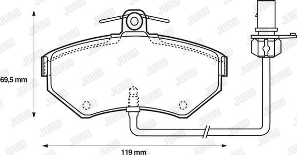 Jurid 573006J - Гальмівні колодки, дискові гальма autozip.com.ua