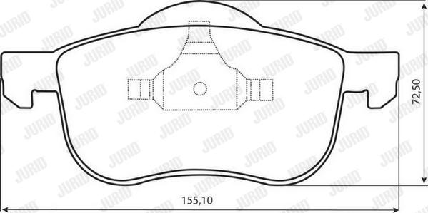 Jurid 573003JC - Гальмівні колодки, дискові гальма autozip.com.ua