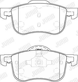 Jurid 573003J - Гальмівні колодки, дискові гальма autozip.com.ua