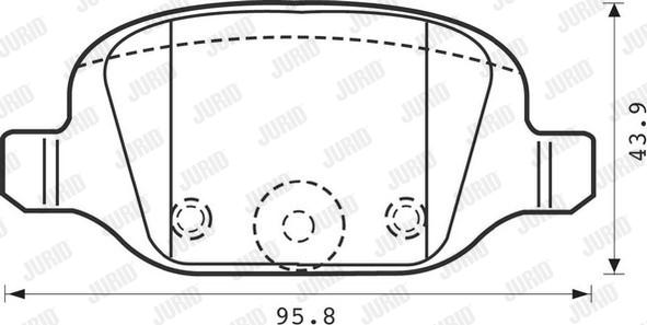 Jurid 573019J - Гальмівні колодки, дискові гальма autozip.com.ua