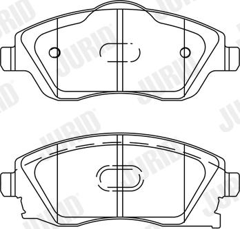 Jurid 573011J - Гальмівні колодки, дискові гальма autozip.com.ua