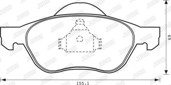 Jurid 573017J - Гальмівні колодки, дискові гальма autozip.com.ua