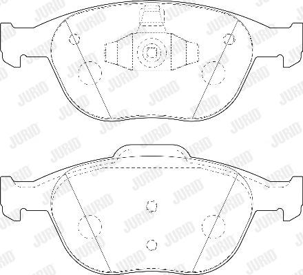 Jurid 573085D - Гальмівні колодки, дискові гальма autozip.com.ua