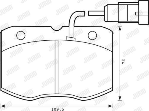 Jurid 573081J - Гальмівні колодки, дискові гальма autozip.com.ua