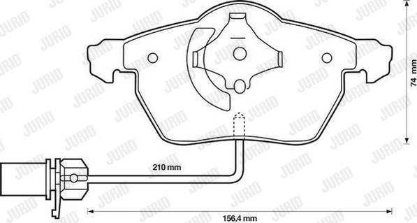 Jurid 573037JC - Гальмівні колодки, дискові гальма autozip.com.ua