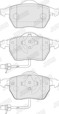 Jurid 573037J - Гальмівні колодки, дискові гальма autozip.com.ua