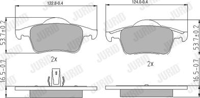 Jurid 573021J - Гальмівні колодки, дискові гальма autozip.com.ua