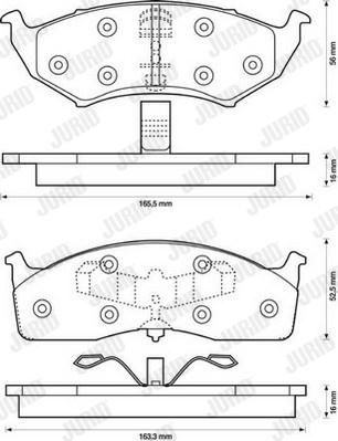 Jurid 573071J - Гальмівні колодки, дискові гальма autozip.com.ua