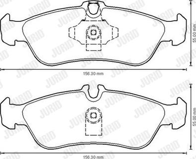 Jurid 573191J - Гальмівні колодки, дискові гальма autozip.com.ua