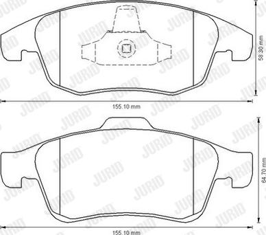 Jurid 573192JC - Гальмівні колодки, дискові гальма autozip.com.ua