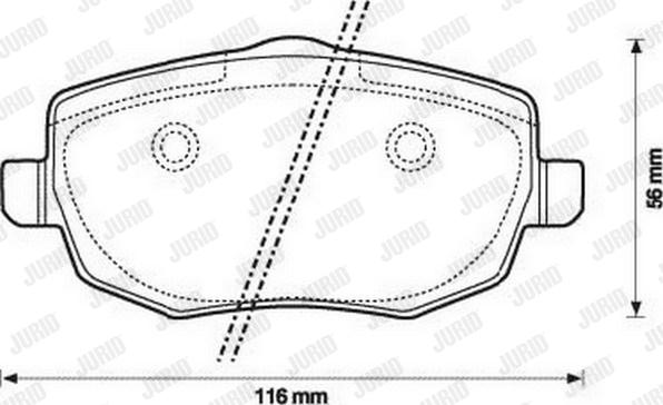 Jurid 573144JC - Гальмівні колодки, дискові гальма autozip.com.ua