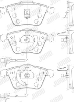 Jurid 573145J - Гальмівні колодки, дискові гальма autozip.com.ua