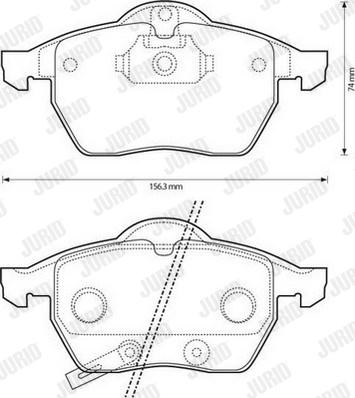 Jurid 573146J - Гальмівні колодки, дискові гальма autozip.com.ua