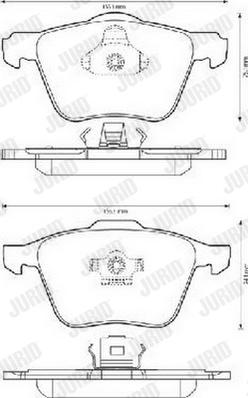 Jurid 573143J - Гальмівні колодки, дискові гальма autozip.com.ua