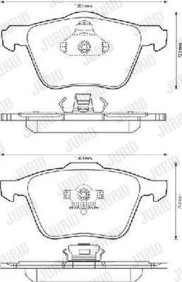 Jurid 573142J - Гальмівні колодки, дискові гальма autozip.com.ua